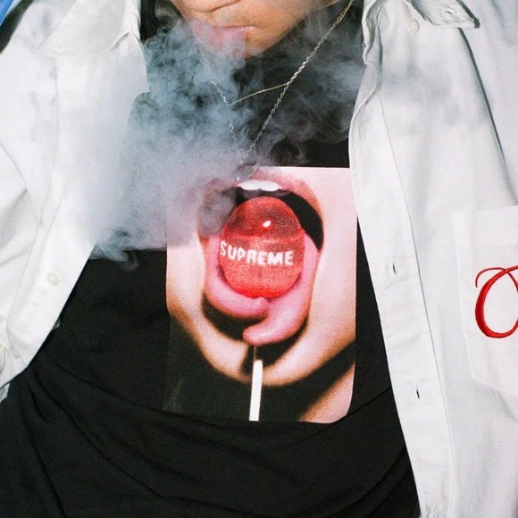 SUPREME Limited Edition Black Lollipop Short Sleeve Tee Shirt Size Medium/Large - Picture 15 of 15